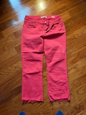 Mavi Women's Cropped Jeans in Coral Pink